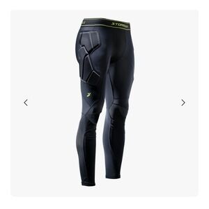 NEW Storelli BodyShield GK Leggings Mens Medium Black Padded Goalkeeper Soccer